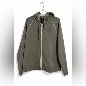 Ralph Lauren Grey Zip-Up Hoodie Sweater